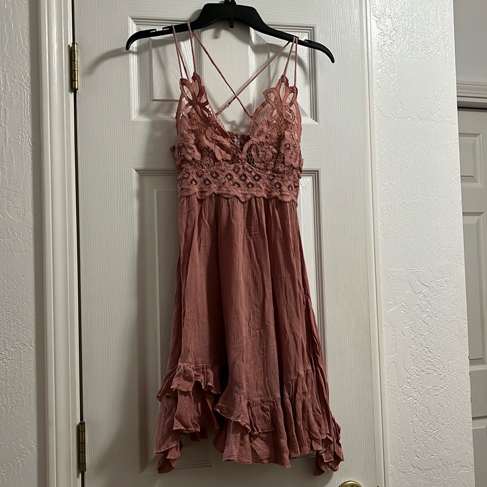 Free People Pink Lacey Dress